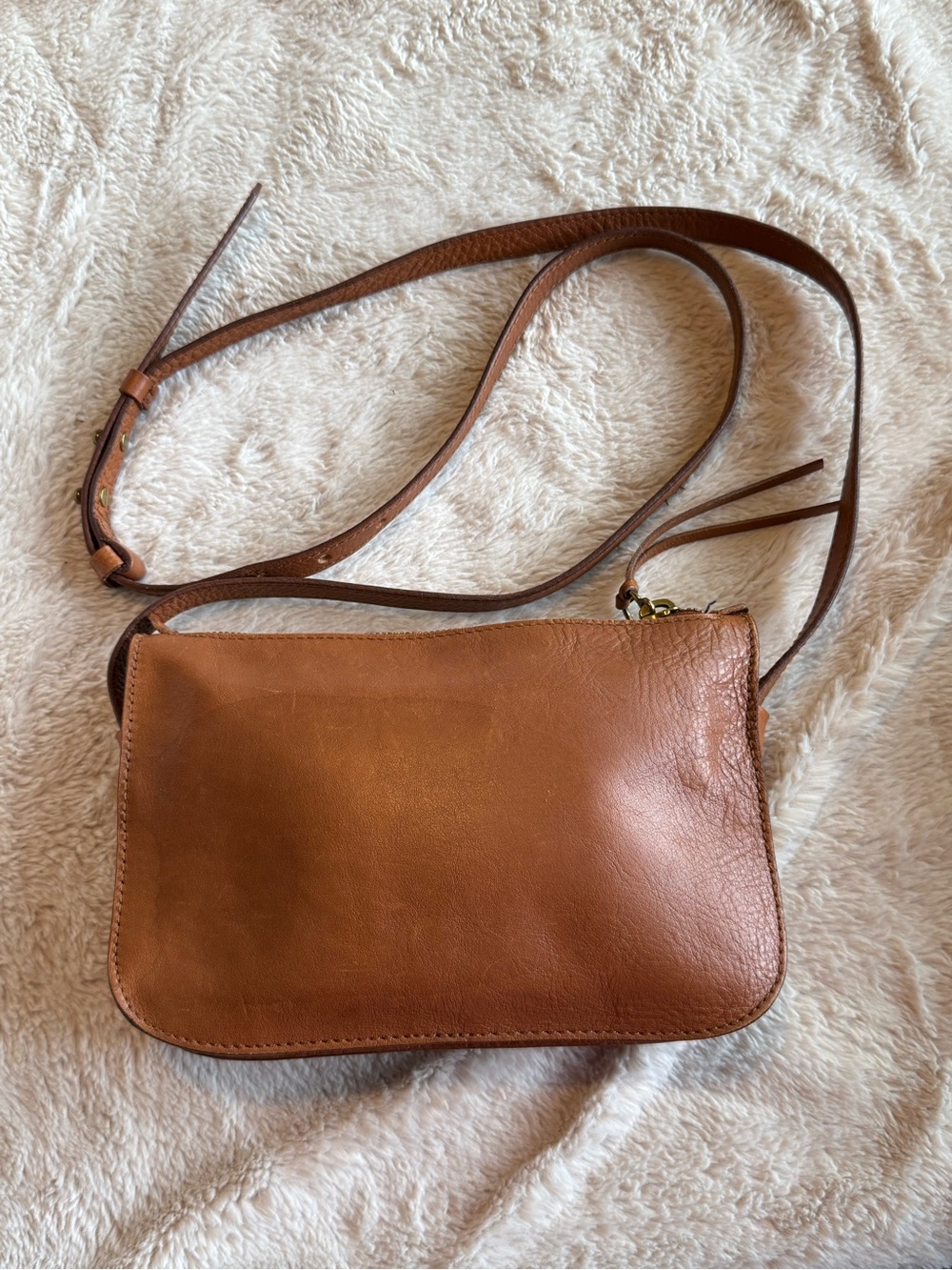Madewell Simple Crossbody Bag In English Saddle